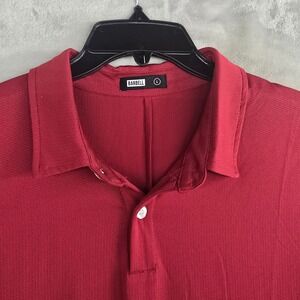 Barbell Apparel Polo Shirt Red Size‎ Large Short Sleeve Athletic Workout Gym